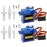 ARCELI 9G Mini Micro Servo Motor für Hand/RC Robot Arm/Gehen Hubschrauber Boot Flugzeug Helikopter Auto Fahrzeugmodelle Steuerung mit Kabel, Micro Motor Servos Modellbau für Arduino（2 Stück）