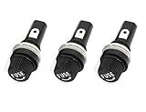 3 x Sicherungshalter für Glas- und Keramiksicherungen, 5x20 mm, Sicherungshalter