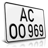 schildEVO 1 Kfz-Kennzeichen | Alte Schrift DIN 1451 | 240 x 130 mm | Ohne EU-Feld | Altes deutsches Nummernschild | Retro