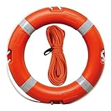 Klovoo Rettungsring mit Schwimmleine, Solas- und Med-zugelassen und Zertifiziert – RI.NA-Zertifiziert – für Nautik, Boot, Beiboot
