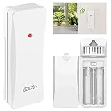 Außensensor für Wetterstation, Funk-Außensensoren Verbinden mit Basisstation, Drahtloser Sensor für Außentemperatur 3 Kanäle Einstellbar Batteriebetrieben-Nur