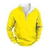 Hoodie Herren Dünner Pullover One Piece Hoodie Hoodie Gym Hoodie Hip Hop Shirt Herren Pullover Lederjacke Vintage Hoodies Für Männer Wollpulli Hochzeitsanzug Beige(Yellow,L)