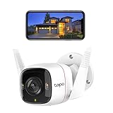 TP-Link Tapo C320WS Überwachungskamera Außen, WLAN IP Kamera, 4MP Hochauflösung, 30m Vollfarb-Nachtsicht, Bewegungserkennung, IP66 wasserdicht, Alarmmeldung,Zwei Wege Audio, Weiss, 1 Stück (1er Pack)