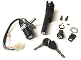 Zündschloss Set Schlosssatz passend für Aprilia SR 50, Rally LC/AC, Racing, Stealth, WWW (1993-2001) – Hochwertiger Ersatz für 50ccm Roller inkl. 2 Schlüssel + Sitzbankschloss
