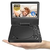 9,5" Bluetooth Tragbarer DVD Player YOOHOO mit 7,5" HD Bildschirm für Kinder,für unterwegs,Auto Fernseher für kopfstütze, alle Regionen kostenlos, Wiedergabe Aller Formate MKV/MP4/WAV/AVI/MP3/CD/1080P