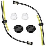 VooGenzek 2 Stück Universal Benzinfilter Kit, Benzinschlauch Dichtung, Universal Kraftstoffleitung, Primer Bulb, Gummitülle Dichtung, für Freischneider, Trimmer, Mower, Heckenschere