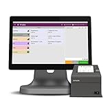 Registrierkasse Kassensystem - Finanzamtkonform 2022 - TSE ready - integrierter Bondrucker - Gastronomie, Handel - GRATIS Ersteinrichtung des POS Terminal (T2 lite + Drucker Hipster)
