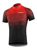 BERGRISAR Radtrikot Herren Kurzarm Rennrad Fahrrad Trikots, 8006 rot, Mittel