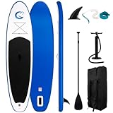 FunWater 10'6" & 11'6" Stand Up Paddle Board Multifunktionale Paddelboards mit Flossen, Knochleine, SUP Pump, Paddel, Sup-Rucksack, Für Aller Könnensstufen (11'-BLAU-Weiss Klassiker)