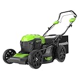 Greenworks GD40LM46SP Selbstfahrender Akku Rasenmäher mit bürstenlosem Motor für größere Flächen bis zu 600 m², 46 cm Schnittbreite, 55-Liter-Sack OHNE 40 V Akku und Ladegerät, 3 Jahre Garantie