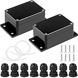 Abzweigdose ip65 Wasserdicht 2 Stück Anschlussdose 100 * 68 * 50mm Abzweigkasten Aufputz Verteilerdose ABS Leergehäuse kunststoff klein für Feuchtraum Elektrische Box