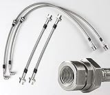 Stahlflex Bremsleitungen kompatibel mit Mercedes-Benz Vito Bus W639 115 CDI 4x4-150 PS Bj.2007- [Edelstahl]