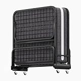 Klappbett 190x90cm mit Memory-Schaummatratze & Rollen – Metallrahmen bis 250kg, faltbar für Gästezimmer/Büro