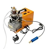 KiwiHood Tragbarer PCP-Luftkompressorpumpe 1.8KW Hochdruck-Luftkompressor mit 30MPA Druck, elektrische Luftpumpe für Reifen, Taucherflaschen, PCP-Gewehre und mehr