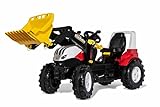 Rolly Toys rollyFarmtrac Steyr 6300 Terrus CVT 730001 (von 3-8 Jahre, Flüsterlaufreifen, längen-und höhenverstellbarer Sitz), rot
