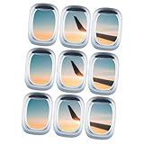 MAGICLULU 9 Stk Entfernbare Aufkleber Wolken Wand Gefälschter Fensteraufkleber Entfernbare Wandaufkleber Wandtattoos Fensteraufkleber Im Querformat Glas Aufkleber Flugzeug Schmücken 3d