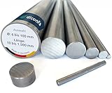 DICONFA Rundstahl S355 J2+C - Ø 30mm x 300mm - DURCHMESSER 6mm bis 100mm - LÄNGE 10mm bis 1500mm - gezogen Blankstahl h9 | ST 52 K - 1.0579 | Rund-eisen Welle Baustahl Stahlstab Achse Bolzen