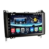 Erisin 9 Zoll 8-Kern 4GB+64GB Android 14 Autoradio Bluetooth mit GPS Navi für Mercedes A Klasse W169 B Klasse W245 Sprinter Viano W639 Vito VW Crafter CarPlay Android Auto DSP DAB+ WiFi RDS FM SWC