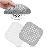 Flintronic 2 Stück Abflusssieb Silikon, Spülbecken Sieb, Haarsieb Dusche, Waschbecken Sieb Abfluss Spüle, Abfluss-Sieb Sink Strainer für Küche, Badewanne, Badezimmer, Dusche