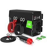 Green Cell 300W/600W 24V auf 230V Reiner Sinus Volt kfz Spannungswandler Wechselrichter Konverter Pure Sine Wave Power Solar Inverter DC AC Umwandler Stromwandler Zigarettenanzünder Steckdose
