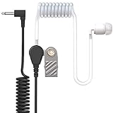 LIFE IS SIMPLE Ohrhörer Schallschlauch - 3,5mm Klinke - One Ear - transparent inkl. Halteclip - Kopfhörer Headset für Funkgeräte