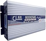 XTWYXING Wechselrichter Reiner Sinus 1600W 2200W 3000W 4000W 5000W 6000W 8000W Spannungswandler DC 12V 24V 48V 60V 72V auf 220V 230V AC Umwandler Konverter Pure Sine Wave Inverter (12Vto220V,8000W)