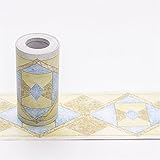 WEKONUMEX Tapetenbordüre selbstklebend, 10M/Rolle Taille Linien Tapete Badezimmer Sockelleiste Linie Dekor(12)