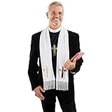 Fun Shack Priester Kostüm Herren, Kostüm Priester Herren, Pastor Kostüm Herren, Pfarrer Kostüm Herren, Faschingskostüme Männer Pfarrer, Kostüm Pfarrer