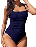 AI'MAGE Damen Badeanzug Badeanzüge Einteilige Bauchweg Vintage Bademode Swimsuit One Piece Push Up Badeanzüge Badebekleidung