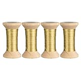 MINGGUXIUYI Handgefärbtes Stickgarn aus 100 % Maulbeerseide, Stickgarn, 4 Spulen je 22 Meter (54–3)