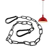 Kette Schwarz Stahlkette 0.6m Edelstahl Halskette Gliederkette Mit Karabiner Edelstahl Rundstahlkette Edelstahlkette Für Zauntore, Edelstahl Ketten, Käfigtore Für Haustiere, Gartentore (schwarz)