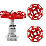 WeddHuis 2 Stück Metall Wasserrohr Ventil 6 x 6 mm Handrad Kugelhahn Eisen Wasserhahn Griff Blau Absperrventil Ersatz