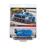 Hot Wheels Premium Ford Mustang, Fahrzeug im Maßstab 1:43, offiziell lizenzierte Replikate für erwachsene Sammler, Real-Riders-Reifen, Metall/Metall-Karosserie und -Fahrgestell, HWT04