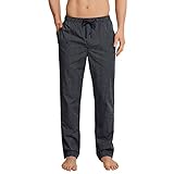 Schiesser Herren Lange Schlafhose Web - Mix + Relax Pyjamaunterteil, Dunkelblau_163842, 54 EU