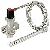 Caleffi, Thermische Sicherheitsventile ST543, Heizkessel mit Sicherheitsschlange oder E.C.S-Ball, Korpus aus verchromtem Messing, Feder aus Edelstahl, Dichtungen aus EPDM, Anschlüsse 3/4 Zoll F