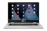ASUS Chromebook C423 C423NA-BV0553 Laptop 35,56cm (14 Zoll, HD, 1366x768, matt) Notebook (Intel Celeron N3350, 8GB RAM, 64GB eMMC, shared, Chrome OS) Silver