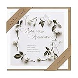 bsb Trauerkarte - Natur Card - Blumenranke mit Spruch - Umschlag Kraftpapier, 692002-2