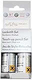 Audi LST0M2A7W Lackstift-Set A7W Reflexsilber-Metallic plus Klarlack 2x9ml