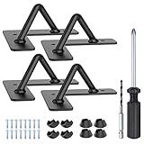 Möbelfüße 4er Set, Funtopia 5cm/2inch Tischbeine Metall Schwarz mit Bodenschoner und Schrauben, Schwerlast Tisch Beine bis 360kg tragen für Sofa, Kommode, Nachttisch, Schrank, Schuhschränke