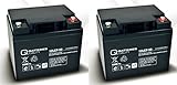 Q-Batteries Ersatzakku für Shoprider Arthus Plus 2 x 12LCP-50 12V-50Ah Blei Akku Zyklentyp AGM VRLA