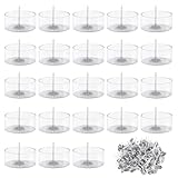 OMIGA Teelichthalter für Kerzen Gießen 50 Stück Kerzen Gläser mit 100 Dochte für Teelichter Diy kerzen Set für Hochzeitsdeko Tischdeko Geburtstag Valentinstag-Jubiläum 18 x 38 mm/30 ml