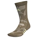 adidas Unisex Performance Training Graphic Camo Socks, olive strata/metal grey/pulse lime, 42-45