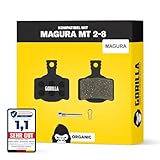 Performance Bremsbeläge für Magura MT2 MT4 MT6 MT8 MTS 7.C Bremsanlagen I Organisch I 1 Paar I Starke Bremskraft & langlebig I Gorilla Bikes Scheibenbremsbeläge für MTB & E-Bike