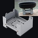 Alkoholkocher, 95 x 75 mm, fester Alkohol-Brennstoff, Outdoor, Armee, Camping, zusammenklappbar, tragbar, Taschenofen