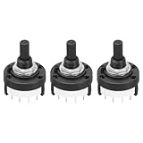 QUARKZMAN 1P12T Drehschalter 1-polig 12-stufiger Bandwähler 1 Deck für TV Radio Heimgerät 3 Stück