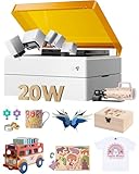 xTool M1 Ultra 4 in 1 Laser Graviermaschine 20W mit Erhöhung und RA2 pro– Schneideklinge, Stanzmaschine, Stiftzeichnen für über 1000 Materialien. Perfekt für DIY, Geschenke Holzhandwerk SMB