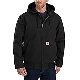 Carhartt, Herren, Weite, isolierte Freizeitjacke aus ausgewaschenem Segelleinen, Schwarz, M