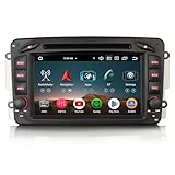 Erisin 8-Kern 4GB+64GB Android 14 Autoradio mit GPS Navi für Mercedes A/C/G/CLK Klasse W209 W203 Viano Vito W463 CarPlay Android Auto WiFi DSP DAB+ USB FM OBD2 DVD CD Player 7 Zoll Touchscreen