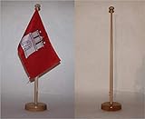 Buddel-Bini Versand Tischflaggenständer Holz 1-Fach Höhe ca. 42 cm. Ständer für 25x15 cm Tischflagge, Absolute Profiqualität