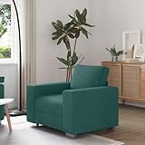 Massbinet Sessel Dunkelgrün 59 cm Stoff Glamour Design Couchgarnitur Polstersofa Wohnzimmer